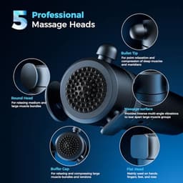 Massagepistool voor diepe weefselvibratie - Draagbare handtherapie voor spierontspanning — thumbnail 3