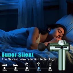 Mini-massagepistool voor spieren, 99 snelheden, ultrastil massagepistool, 6 massagekoppen, lcd-scherm, draagbare massager - verlicht spierpijn — thumbnail 2