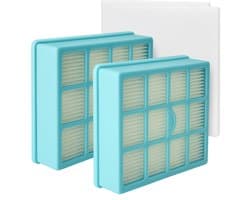 2x Uitblaas filter (HEPA) 2x motor filter geschikt voor Philips EasyLife - set vervanging onderdeel CRP495/01 422245946221 — afbeelding 1