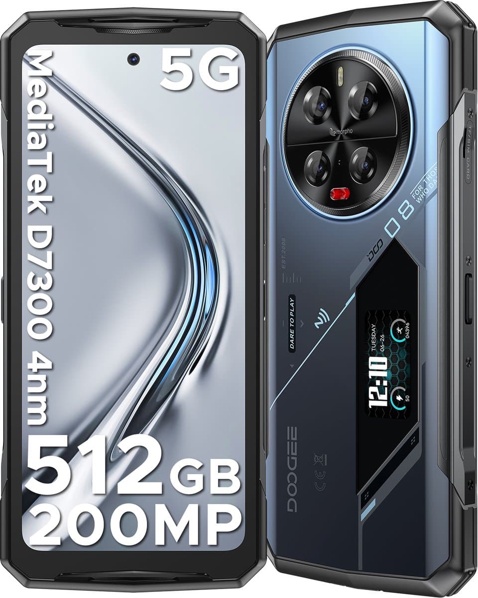 DOOGEE V40 Pro 5G-Outdoor Smartphone-Robuuste Smartphone- Dimensity 7300 -36 GB RAM+ 512 GB ROM-Android 14 - 8680 mAh/33 W-6,78 inch FHD+ 120 Hz-Zilver-IP68 Water Stofbestendig- 200 MP + 32 MP camera-NFC-GPS-Blauw — afbeelding 1