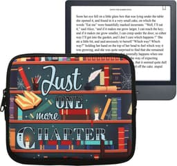 kwmobile Universele Cover voor eReader - Neopreen hoesje bibliotheek design meerkleurig - — thumbnail 1