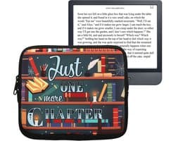 kwmobile Universele Cover voor eReader - Neopreen hoesje bibliotheek design meerkleurig -