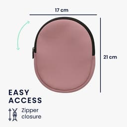 kwmobile hoes geschikt voor Anker Soundcore Q20i - 20 x 16 cm - Beschermhoes voor headset in donkerroze - Van neopreen — thumbnail 7