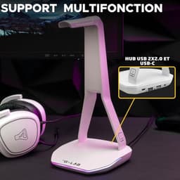 Gaming Headset Stand met RGB Verlichting - Universele Hoofdtelefoonhouder voor PC, PS5, PS4 en Xbox — thumbnail 2
