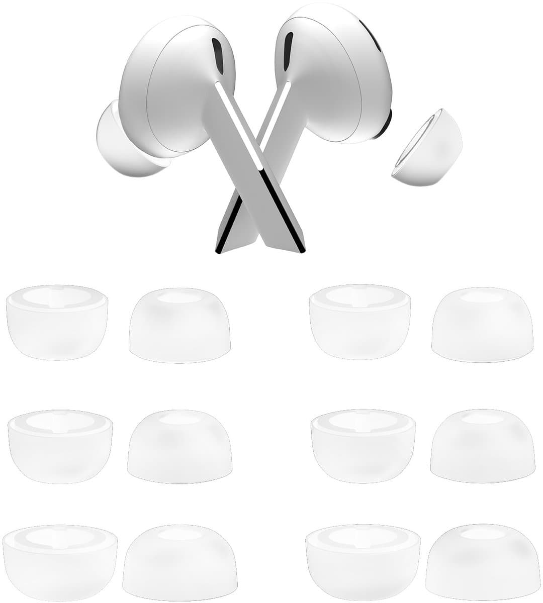 Vervangende Oordopjes Tips voor Samsung Galaxy Buds 3 Pro door MMOBIEL - 3 Paar (S/M/L) Siliconen Oordoppen – Antislip, Geluidisolerend, Comfortabele Pasvorm - Passen in Oplaadcase - Wit — afbeelding 1