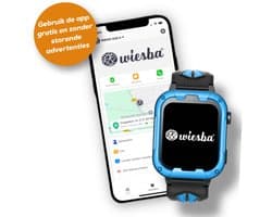 Wiesba WB40 - smartwatch kinderen - gps horloge kind - kinderhorloge bellen - gps tracker kinderhorloge - kinderhorloge met gps - kinderhorloge - Blauw