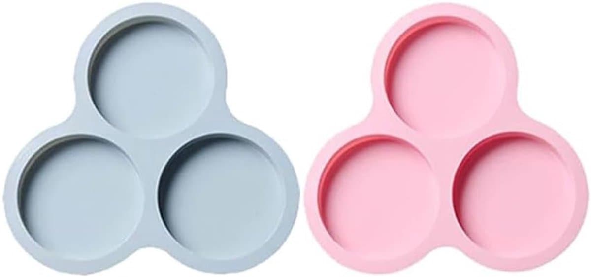 Eierpan Voor Air Fryer - Siliconen Muffin Tray - 2 Stuks Accessoires Met 3 Holte - Non Stick Pannenkoek Pan - Gebakken Ei Pan Voor Bakken en Koken — afbeelding 1
