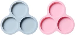 Eierpan Voor Air Fryer - Siliconen Muffin Tray - 2 Stuks Accessoires Met 3 Holte - Non Stick Pannenkoek Pan - Gebakken Ei Pan Voor Bakken en Koken — thumbnail 1