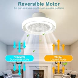 40cm RGB Plafondventilator met Afstandsbediening en App - Dimbaar & Omkeerbaar — thumbnail 2