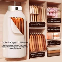 Mini Drogen Machine voor Appartementen - 360° Hete Lucht Circulatie Droger — thumbnail 3