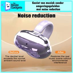 Draadloze oordopjes met Oorclip Zwart - Geschikt voor Apple en Android - Bluetooth 5.4 - Draadloze oortje Bluetooth - Sport Oordopjes - Bluetooth Oordopjes - Draadloze Oordopjes - Oortjes Draadloos - In-Ear Oordopjes - Model W18 — thumbnail 4