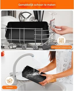 TOVBMUP Airfryer-accessoires - Geschikt voor Ninja Af500 - 1 10,4L en 2 5,2L - Herbruikbare siliconen bakplaten - Geschikt voor Dual Zone Airfryers - Geschikt voor Ninja Airfryer-accessoires - Zwart — thumbnail 4