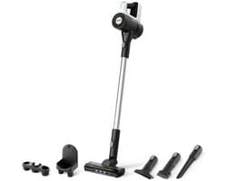 Kärcher VCS 3 Nano Steelstofzuiger - Draadloos - Accu looptijd 40 min - Draaibaar scharnier met Auto-sense intelligente vuildetectie - HEPA filter geschikt voor harde vloeren zoals steen, laminaat, linoleum, PVC maar ook tapijt