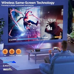 Equivera Mini Beamer - Draagbare Beamer - Beamer - Mini Beamer Projector - Projector - Mini Projector — thumbnail 3