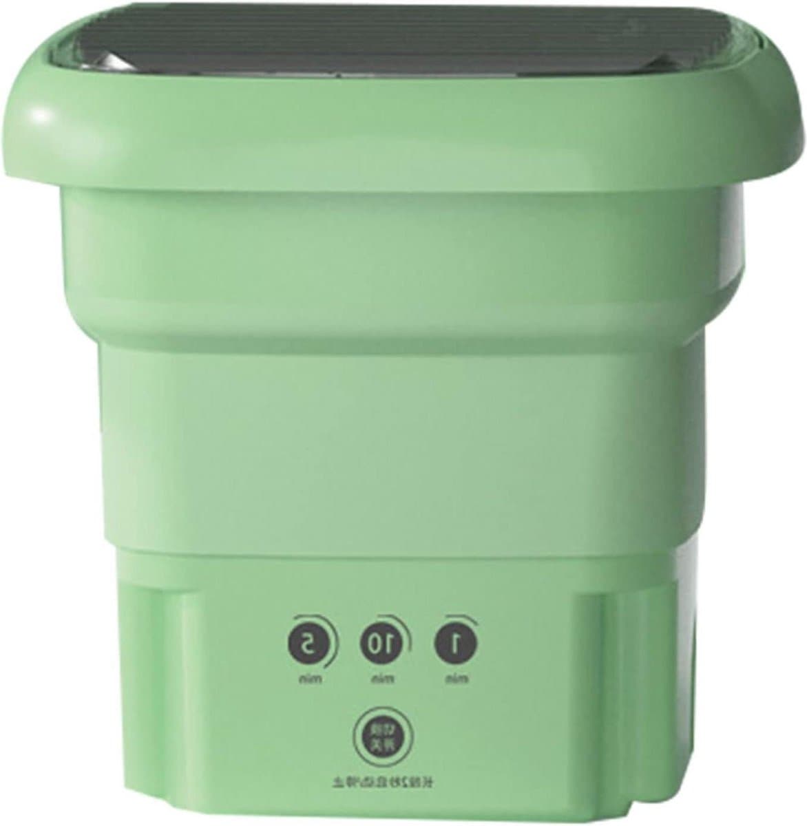 Opvouwbare mini-wasmachine - imiteert handwrijving - gezonde geïntegreerde draagbare wasmachine voor ondergoed - groen Wasmachine rek — afbeelding 1