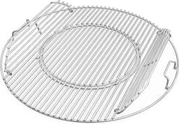 Edelstaal Grillrooster BBQ-System Ø 54.5 cm - Rond Rooster met Handvat voor Weber 57 cm Houtskoolgrills - Pizzasteen Wok Pan — thumbnail 1