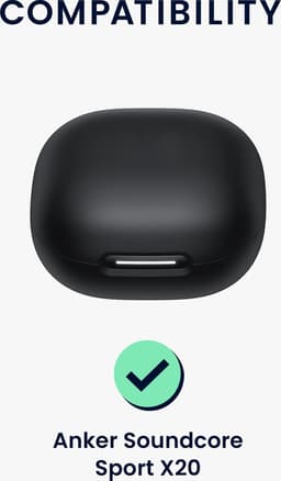 kwmobile cover voor oordopjes case - geschikt voor Anker Soundcore Sport X20 - Trendy beschermhoes draadloze oordopjes in donkerblauw — thumbnail 2