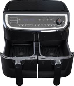 Gastronoma Airfryer - Dubbele Heteluchtfriteuse met laag vetgehalte - PFAS vrij - 18290006 - Zwart — thumbnail 2