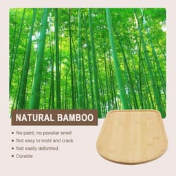 Bamboe Glijplank voor Keukenmachines 4.5-5 Qt - Verplaatsbare Onderlegger voor Roermachines — thumbnail 3