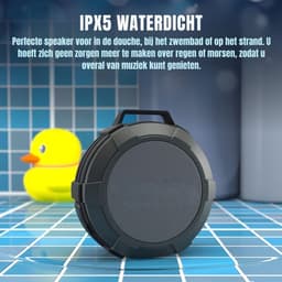 GTB® Douche Speaker - Badkamer Speaker - Douche Speaker Bluetooth - Grijs - ‎10cm x 10cm x 4cm — thumbnail 5