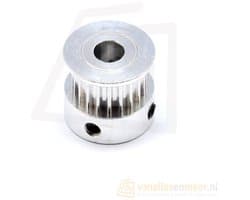 GT2-6 Timing Pulley – 20 Tanden – 4 mm Asgat – Aluminium – Voor 6 mm Riem