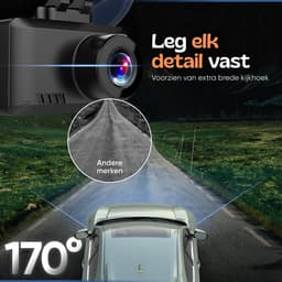 Camigoo® T8 Pro - Dashcam - Dashcam Voor Auto - Ultra 4K - Voorcamera - WiFi & GPS - SONY Sensor Nachtzicht - G Sensor - Loop Opname - Parkeermonitor - Bewegingsdetectie - Magnetische aansluiting - 64GB micro SD Kaart U3 - NL Handleiding+Systeem — thumbnail 5