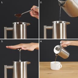 Blumtal French Press Koffiemaker – French Press RVS – French Press Dubbelwandig – Cafetiere – Verse Koffiemaker - 600 ml — thumbnail 3