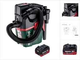 Metabo AS 18 L PC Compact accu-stofzuiger 18 V 6 l IPX4 stofklasse L nat en droog + 1x accu 5,5 Ah - zonder oplader — thumbnail 1