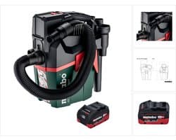 Metabo AS 18 L PC Compact accu-stofzuiger 18 V 6 l IPX4 stofklasse L nat en droog + 1x accu 5,5 Ah - zonder oplader
