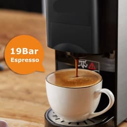 Happyment 4 in 1 Koffiemachine - Koffiezetapparaat - Koffie Automaat - Automatisch - Nespresso - Dolce Gusto - Koffiepoeder - Koffiepads - Met Melkopschuimer — thumbnail 3