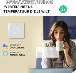 MKSS® Thermostaat voor cv - Draadloos met Wifi - Met App - Wit — thumbnail 4