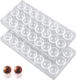 Bonbonvorm polycarbonaat - transparante set van 2 - voor zelfgemaakte chocoladebonbons — thumbnail 1