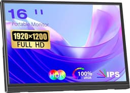 White-Label® Portable Monitor - Draagbare Scherm - Gaming - Full HD - Zwart — thumbnail 1