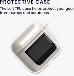 kwmobile Earphones Case for JBL Tour Pro 2 Case - Clear TPU Silicone Earbuds Cover - Transparent — thumbnail 3