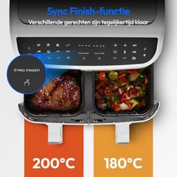 Dubbele Airfryer - Dubbele Mand - Dual Cook - Heteluchtfriteuse — thumbnail 3