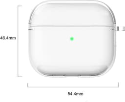 Cazy siliconen Hoesje geschikt voor Apple Airpods 3 - Inclusief karabijnhaak - Beschermt tegen krassen en stoten - Transparant — thumbnail 3