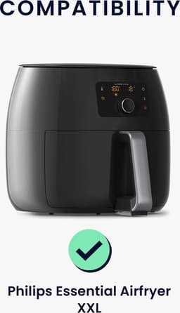 kwmobile heteluchtfriteuse beschermhoes geschikt voor Philips Essential Airfryer XXL - Kunststof hoes voor friteuse in lichtgrijs — thumbnail 5