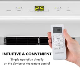 Klarstein Mobiele airconditioner met luchtafvoerslang, 4-in-1 airconditioner met ventilator, luchtontvochtiger & nachtmodus, Kleine & draagbare airconditioner voor thuis & op kantoor, 12000 BTU Laag verbruik,5 kW voor 56 m² - Afstandsbediening — thumbnail 23