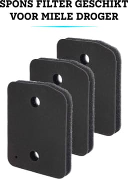 Somstyle 3x Spons Filter Geschikt Voor Miele Droger - 210 x 155 x 30 mm - Foam van Condensor Wasdroger - Droogkast — thumbnail 6