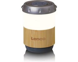 Lenco BTL-030BA - Lantaarn met ingebouwde Bluetooth Speaker - Bamboo