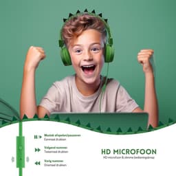 StayPowered Kinderhoofdtelefoon - Perfect voor Jonge Avonturiers - Schattig Design - Stereo Geluid - Ingebouwde Microfoon - Instelbaar en Opvouwbaar - Universele Compatibiliteit - Zacht Gevoerd - Roze of Groen - Levering Sneller dan Aangegeven! — thumbnail 4