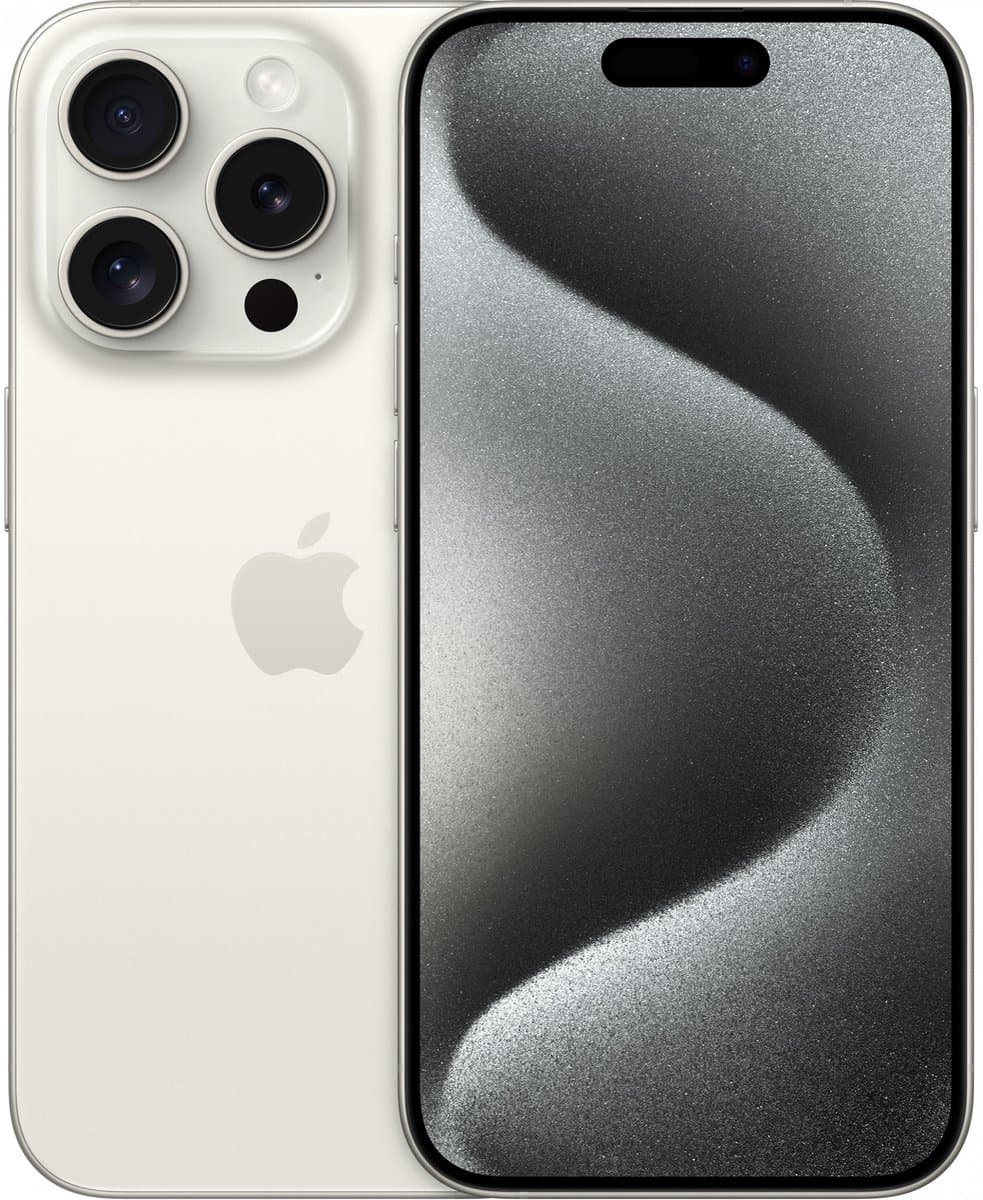 Apple iPhone 15 Pro - 128GB - Wit Titanium — afbeelding 1