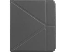 Hoesje Geschikt voor Kobo Libra Colour Hoes Book Case Trifold - Hoes Geschikt voor Kobo Libra Colour Hoesje Book Cover - Grijs