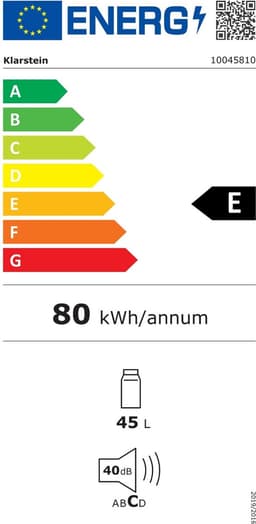 Klarstein CoolArt koel-vriescombinatie - Koelkast met 2 koelstanden, designfront, 5-traps thermostaat, 0 tot 10 °C, inhoud: 45 liter, motief: Stadsgezicht — thumbnail 3