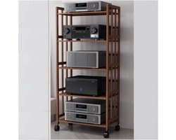 Verstelbaar Media Rek - Opbergkast Audio - Entertainment Setup - Meerdere Lagen Opties - Verschillende Maten