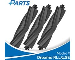 Dreame RLL51SE Borstels (3 Stuks, Plus.Parts® alternatief voor RMSRB0)