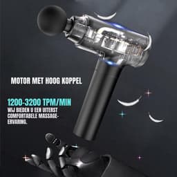 SCH® Massage Gun Professioneel - Massage Gun - Zwart - 21cm x 13cm x 8cm — thumbnail 3