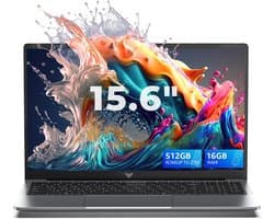 Acemagic LX15 Laptop - 15,6 inch - Intel N95 processor tot 3,4 GHz - 16GB DDR4 RAM 512GB SSD - Windows 11 Pro - WiFi 5 - BT5.0 - Notebook Grijs