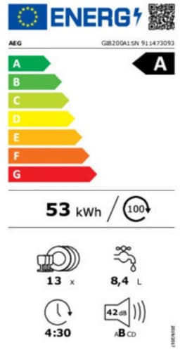 AEG GI8200A1SN Volledig ingebouwd 13 couverts — thumbnail 2