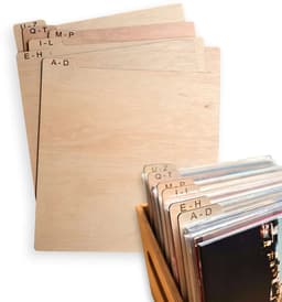 Vinyl organizer | opbergsysteem LP | hout | alfabet | Record verdeler | vinylplaat scheidingsset | vinyl divider | Vintoon — thumbnail 1